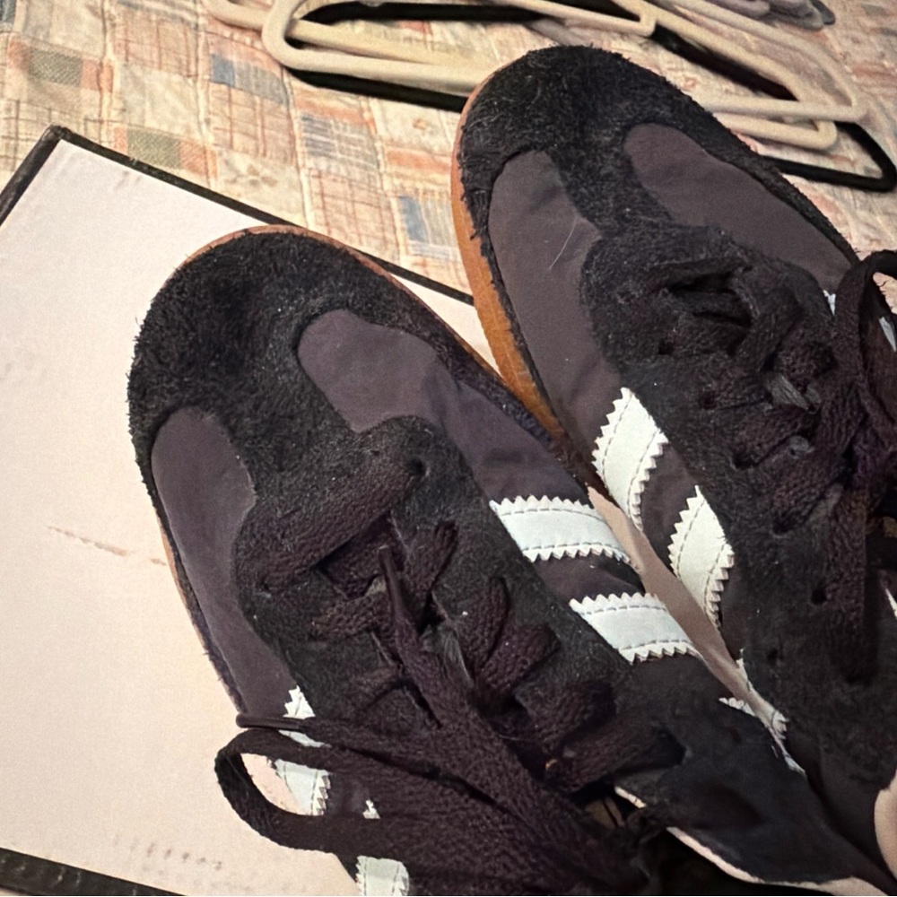 Adidas women’s  Black and White Sneakers - Picture 5 of 6